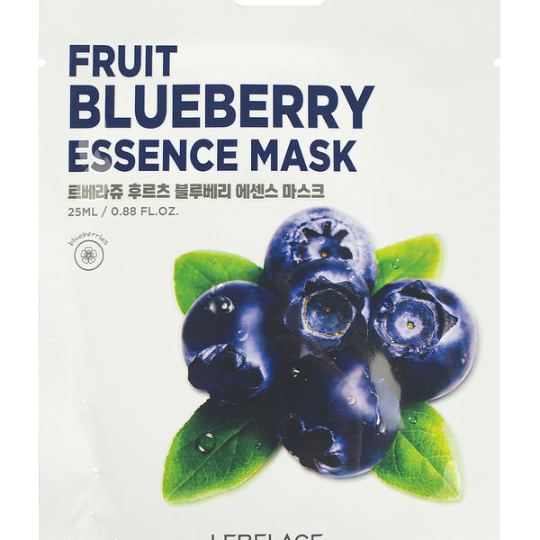 Восстанавливающая тканевая маска для лица Lebelage Fruit Blueberry Essence с экстрактом черники 