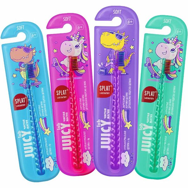 Splat Juicy lab Магия единорога Зубная щетка мягкая для детей прозрачная цвет в ассортименте 1 шт.