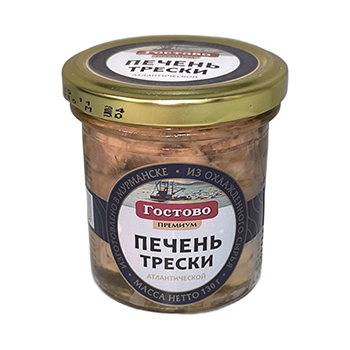 

Печень трески атлантической Гостово натуральная стерилизованная 130 г