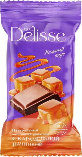 Шоколад молочный Delisse с карамельной начинкой 60 г
