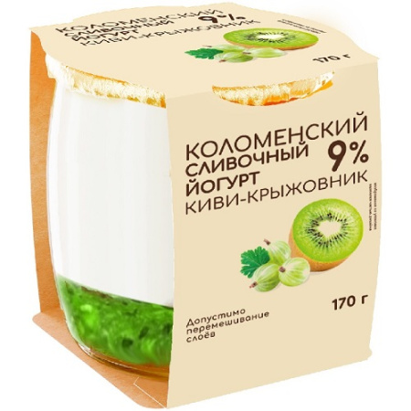 

Йогурт Коломенский сливочный Киви-крыжовник 9% 170 г
