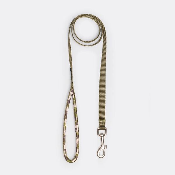 Поводок Rungo Soft Classic ширина 1.5 см зеленый камуфляж 120 см