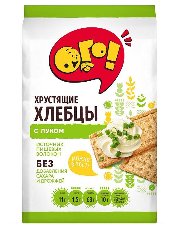 

Хлебцы хрустящие Ого! с луком 75 г
