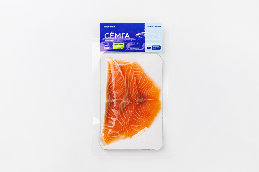 

Семга Вкусвилл слабосоленая ломтики 100 г
