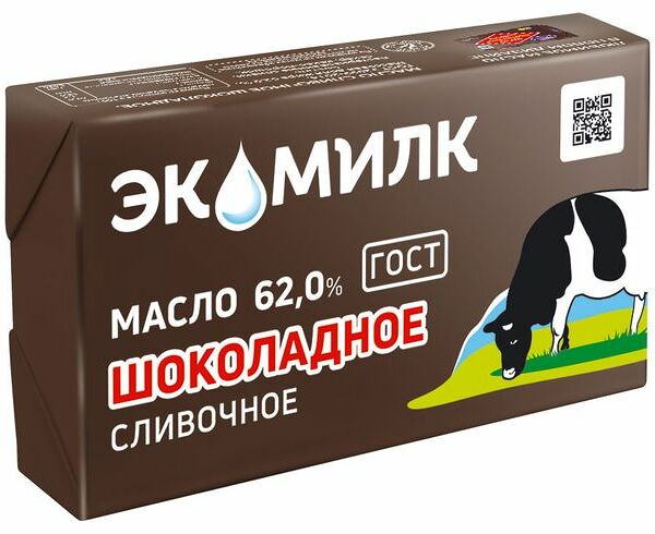Масло сливочное Экомилк шоколадное 62% 180 г