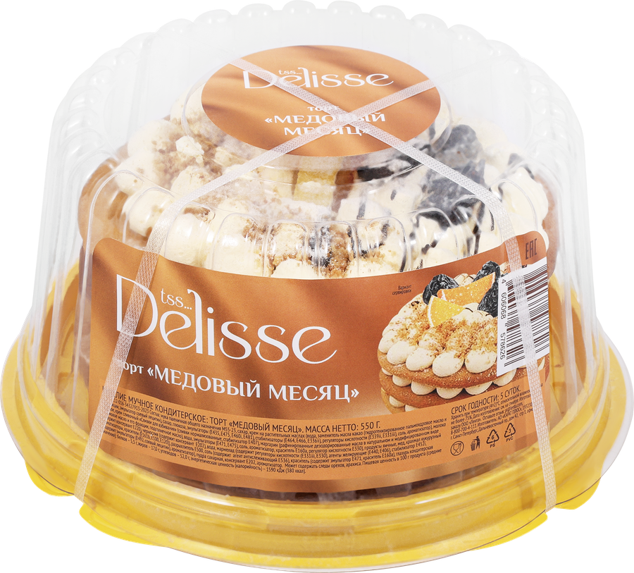

Торт Delisse Медовый месяц 550 г