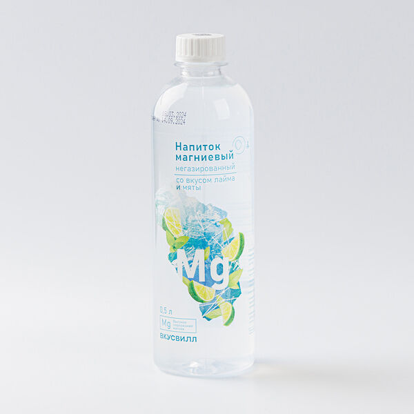 Напиток ВкусВилл магниевый со вкусом лайма и мяты 500 мл