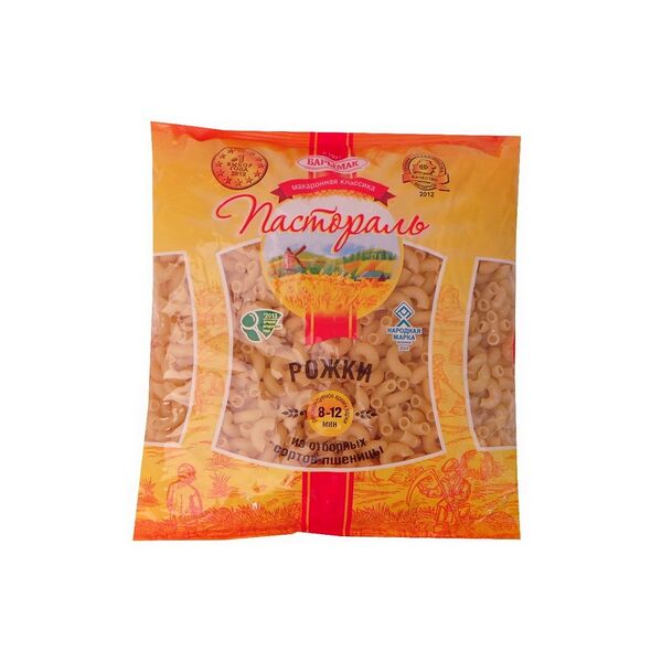 Макаронные изделия Пастораль гр.В 1кл Рожки вес 900г