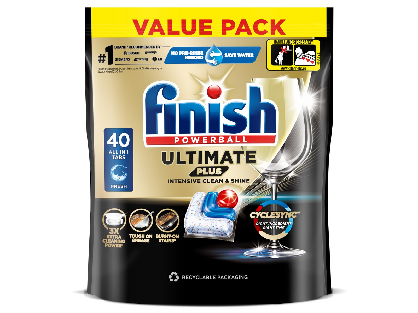 

Таблетки Finish Ultimate Plus для посудомоечных машин 40 шт.