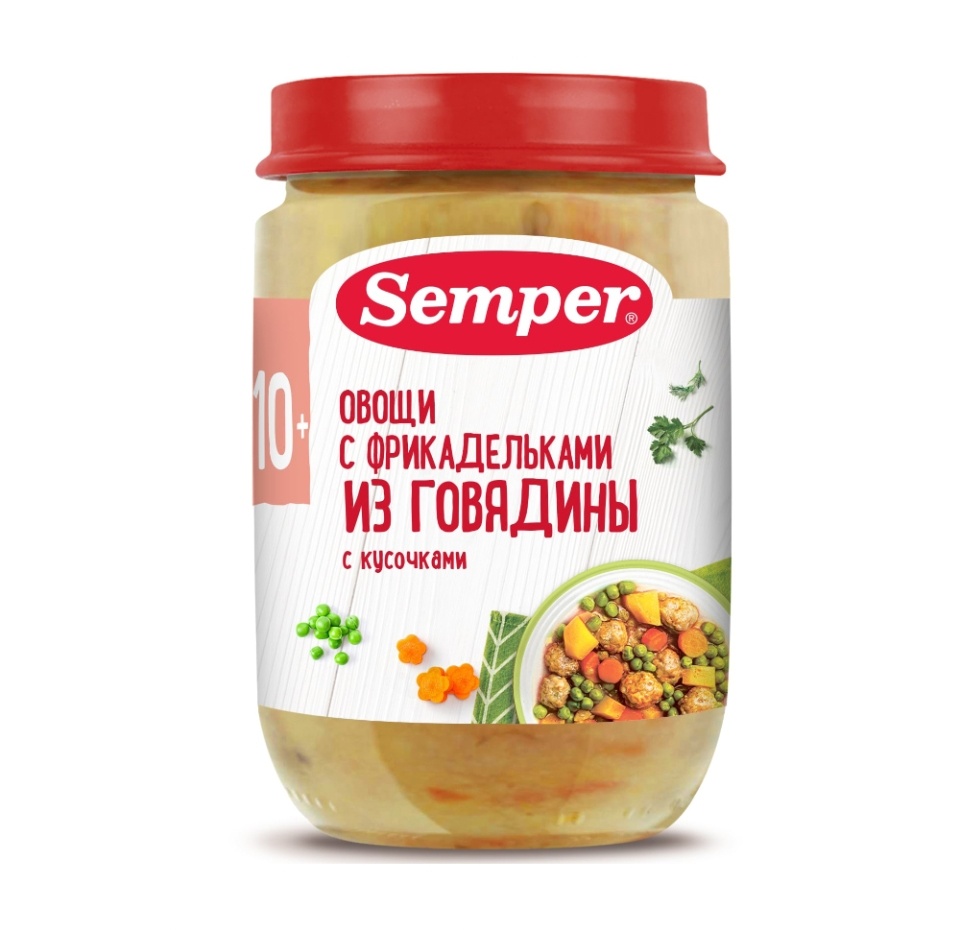 

Пюре детское Semper с фрикадельками из говядины с овощами 190 г