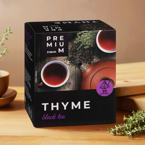 

Чай черный ЛЕНТА PREMIUM с чабрецом, 20пир