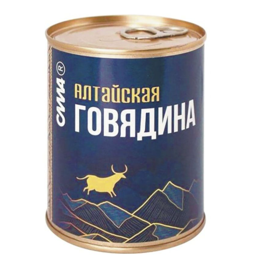

Консервы мясные Сила Говядина Алтайская тушеная 338 г