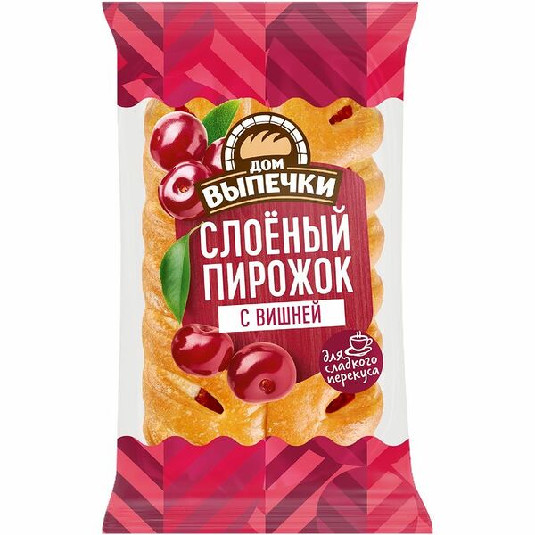 Пирожок Дом Выпечки Слоеный с вишней 70 г