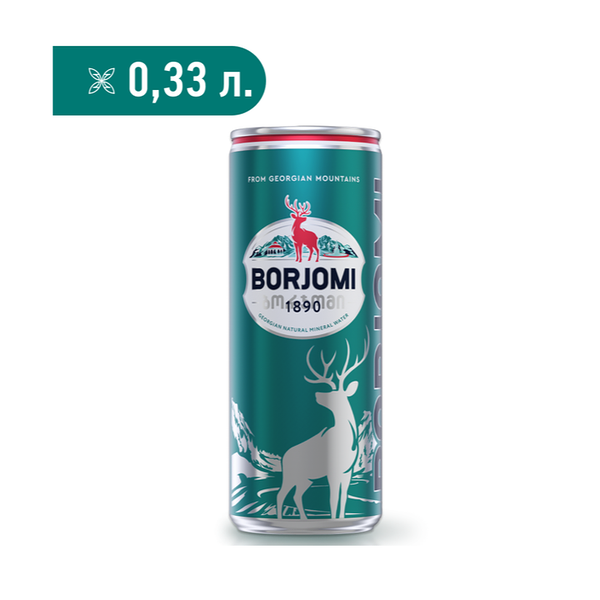 Вода Borjomi минеральная газированная 0.33 л