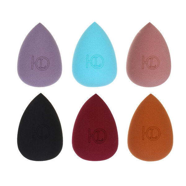 Спонж для нанесения тональной основы Юниlook, латекс, 4,5x3/3,5 см, 3-6 цветов в ассортименте