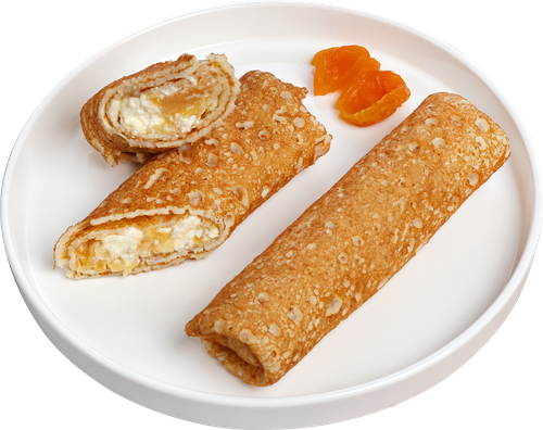 

Блинчики Лента Fresh с творогом и курагой вес