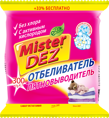 Отбеливатель-пятновыводитель Mister Dez с активным кислородом 300 г