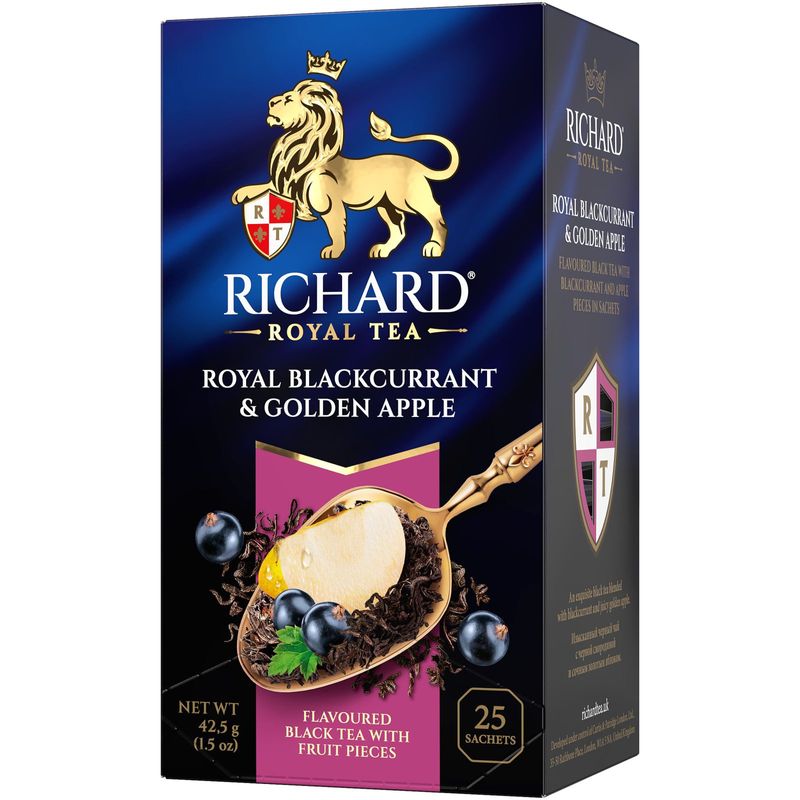

Чай чёрный Richard Royal смородина яблоко 25 пакетиков 42 г