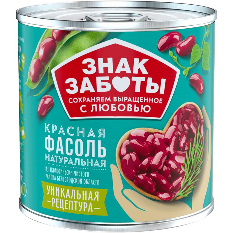

Фасоль красная Знак заботы натуральная 400 г