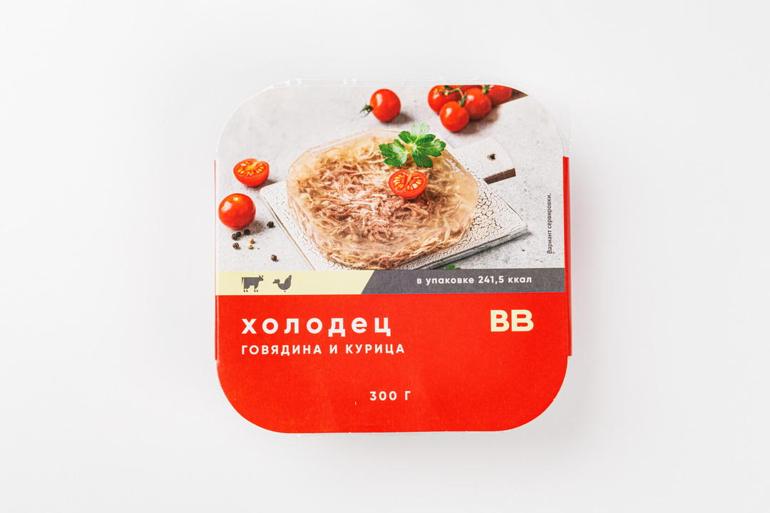 

Холодец ВкусВилл говядина и курица 300 г