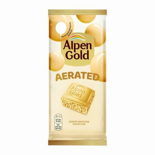 Шоколад Alpen Gold Aerated белый пористый