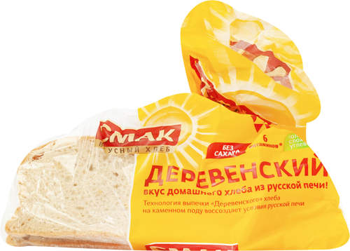 

Хлеб пшеничный Смак Деревенский в нарезке половинка 300 г