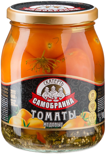 

Томаты Скатерть-Самобранка Медовые маринованные 680 г