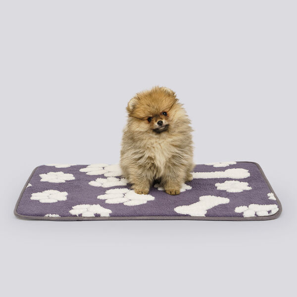 Подстилка Лапки для кошек и собак серая 60х40 см