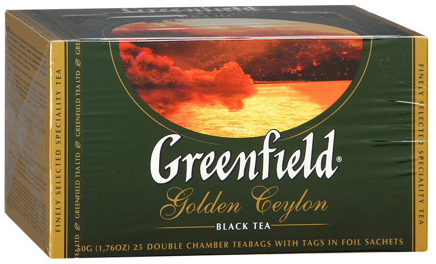 

Чай черный Greenfield Золотой Цейлон (Golden Ceylon) 25 пакетиков 50 г