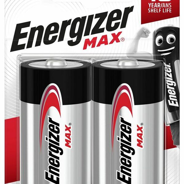 Батарейки алкалиновые Energizer Max D D/LR20/R20 2 шт