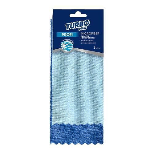 Набор салфеток Turbo Mag для стекол Крокмарт-Мск микрофибра, 20x30 см, 2 шт