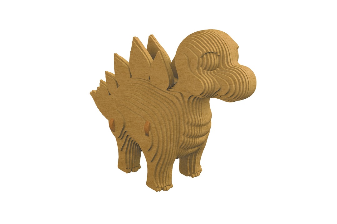 

Конструктор детский Qbrix 3d Стегозавр картонный