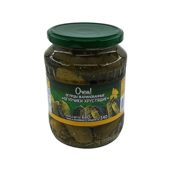 Огурцы маринованные Очень! 680г