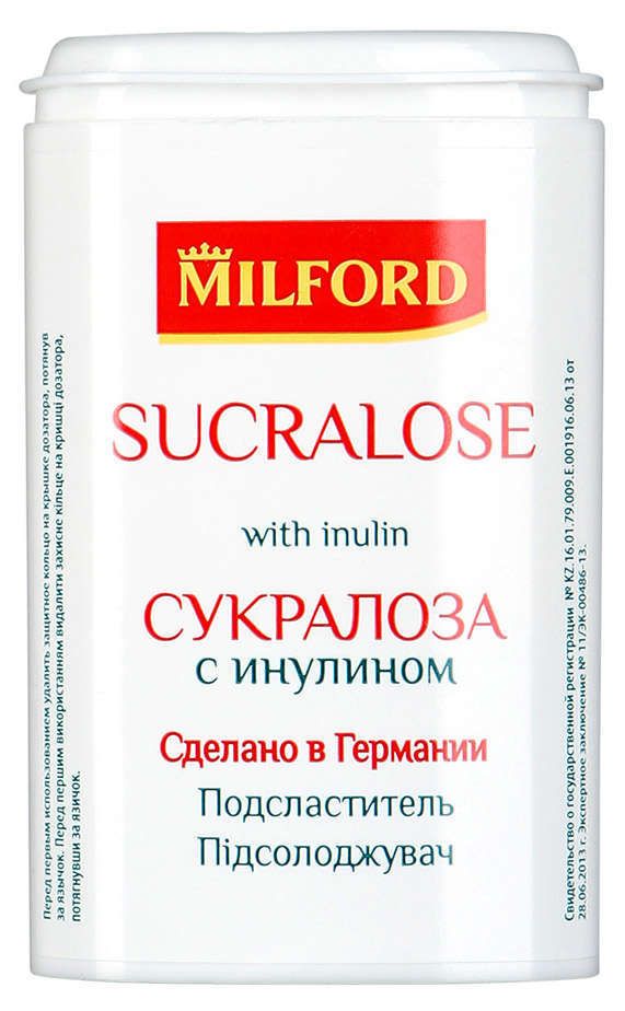 

Подсластитель cукралоза Milford с инулином 370 таблеток 22 г