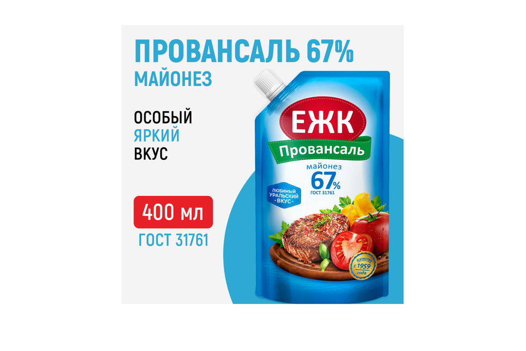 

Майонез ЕЖК Провансаль 67% 400 мл
