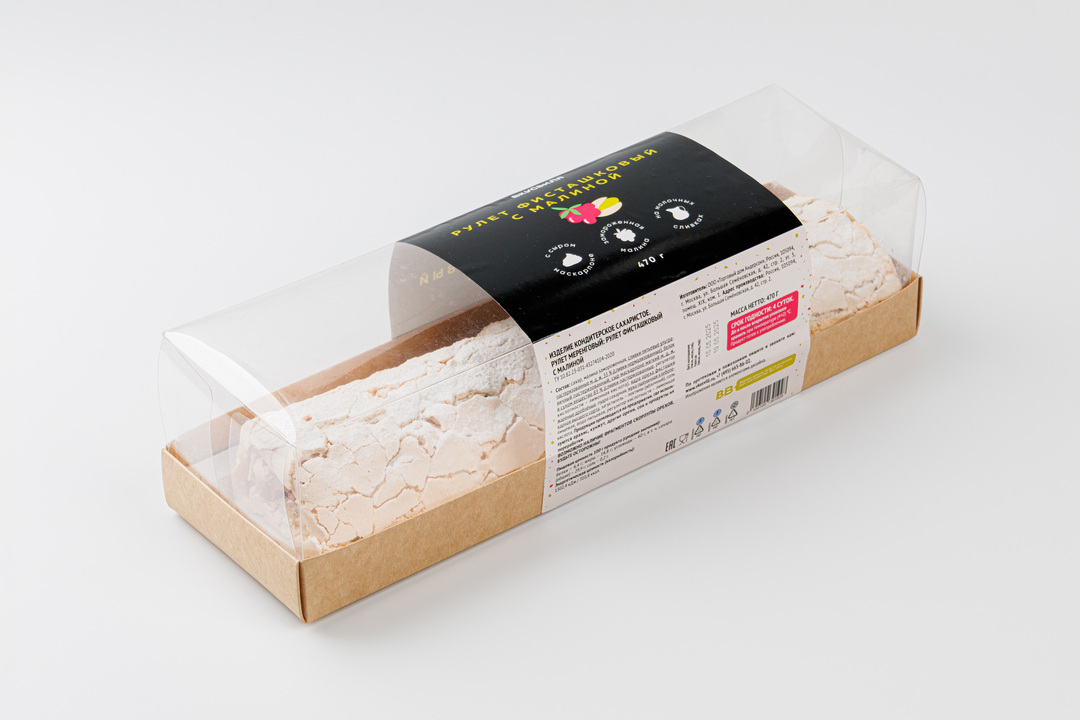 

Рулет ВкусВилл фисташковый с малиной 470 г