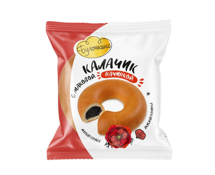 

Калачик Булочкино с маковой начинкой 100 г