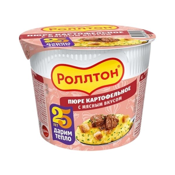 Пюре картофельное БП Роллтон Мясное т/ст вес 40 г.