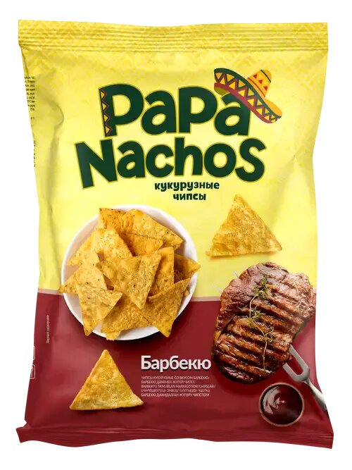 

Чипсы кукурузные Papa Nachos Барбекю 150 г