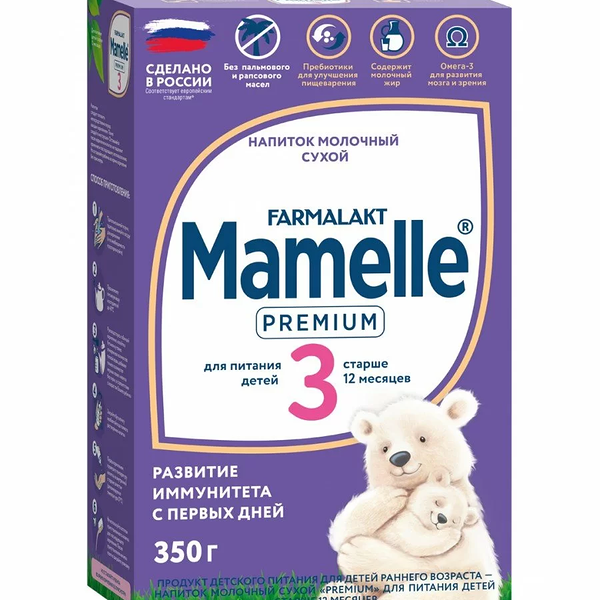 Д/п смесь MAMELLE PREMIUM 3 Молочная сухая для детей с 12мес 350 г
