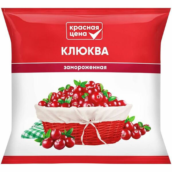 Клюква Красная цена садовая быстрозамороженная 300 г