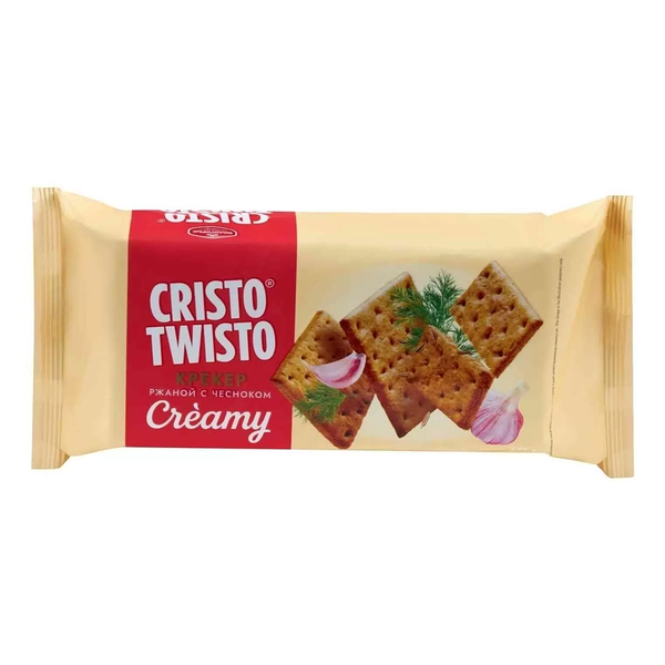 Крекер Cristo Twisto ржаной с чесноком 246 г