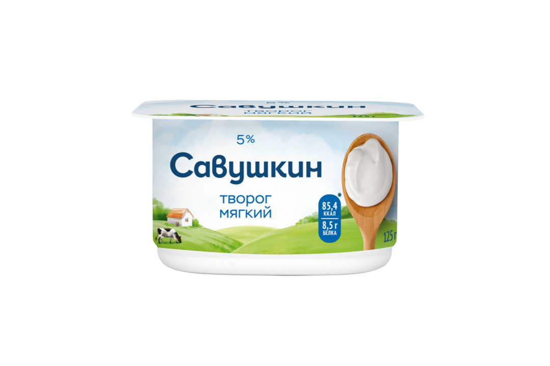 

Творог Савушкин Нежный мягкий 5% 125 г