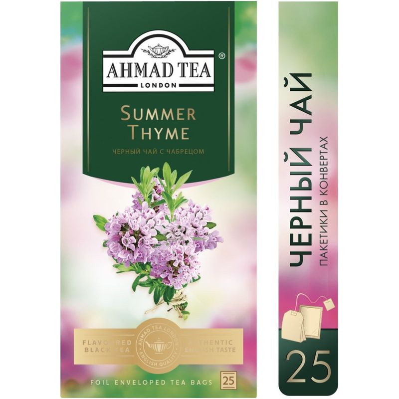 

Чай черный Ahmad Tea Fun Summer Thyme с чабрецом 25 пакетиков х 1.5 г