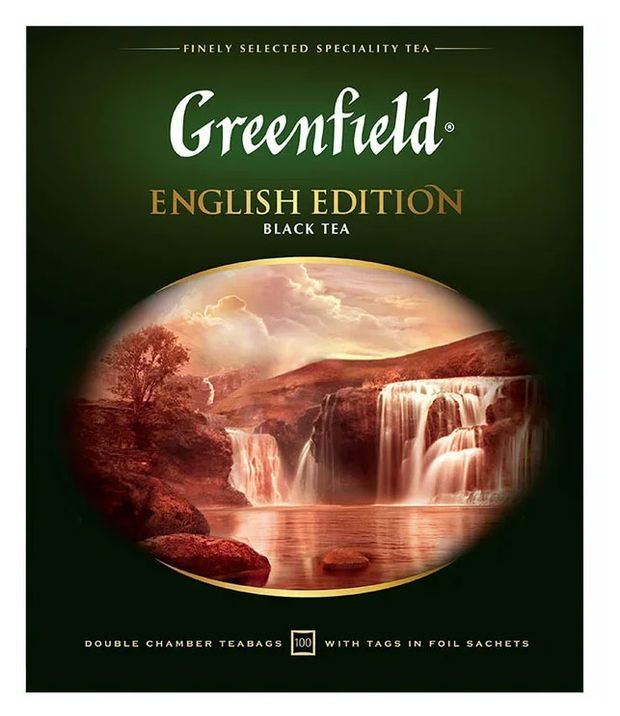 

Чай черный Greenfield English Edition цейлонский в пакетиках, 100 шт. 200 г