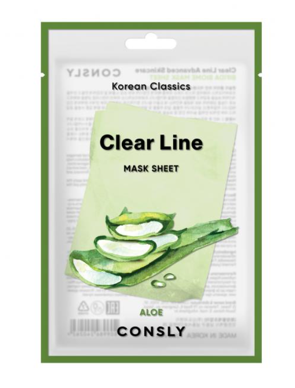 

Маска для лица Consly Clear Line увлажняющая с экстрактом алоэ 25 мл