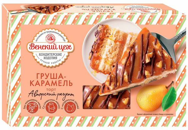 Торт Венский цех Груша-карамель 420 г