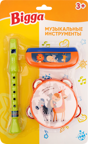 

Набор игровой Bigga Музыкальные инструменты 3 предмета