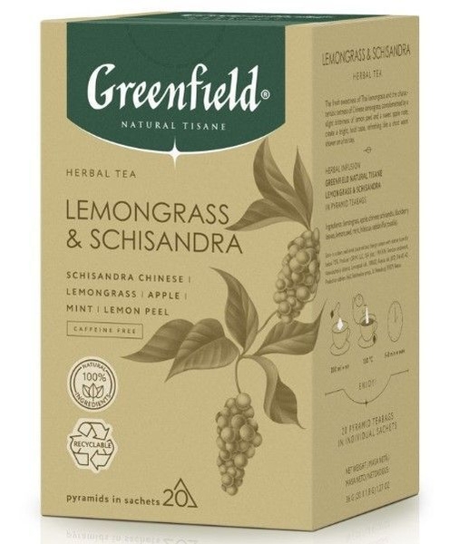 

Чайный напиток Greenfield Natural Tisane Лемонграсс, Китайский лимонник 20 шт х 1.8 г