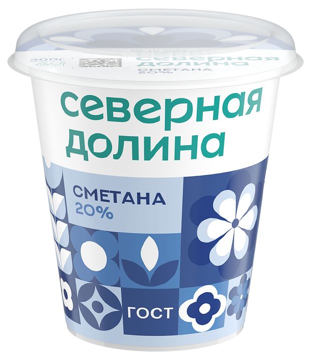 

Сметана Северная долина 20% бзмж 300 г